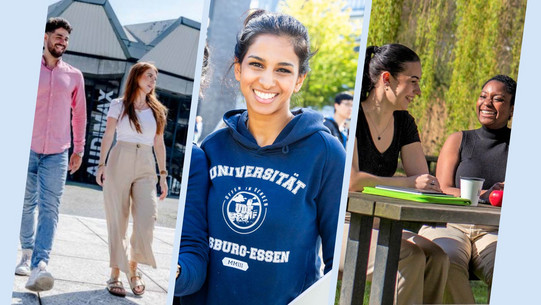 Collage with students from the Ruhr University Bochum, the University of Duisburg-Essen and the Technical University of Dortmund.