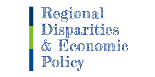 Grafik: Ein weißer Hintergrund mit blauem Text. Dieser sagt: "Regional Disparities & Economic Policy"