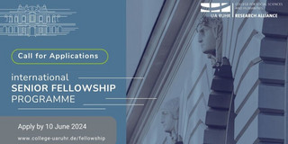 Flyer with a call for applications for the international Senior Fellowship Program