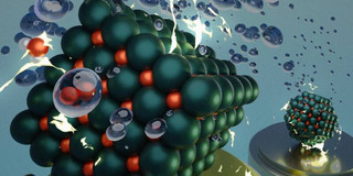 Modell eines würfelförmigen Nanopartikels